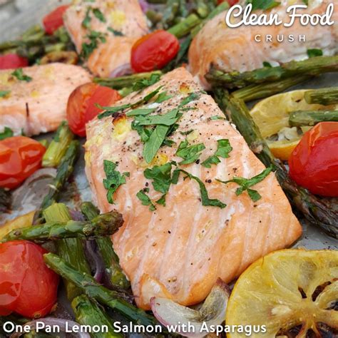 one-pan-lemon-salmon-with-asparagus-clean-food image