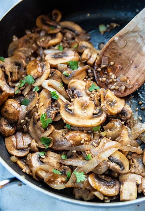 garlic-balsamic-sauteed-mushrooms-and-onions-the image