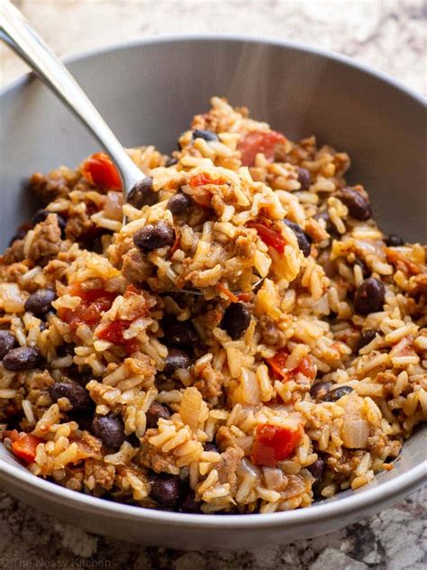 chorizo-rice-and-beans-skillet-the-nessy-kitchen image