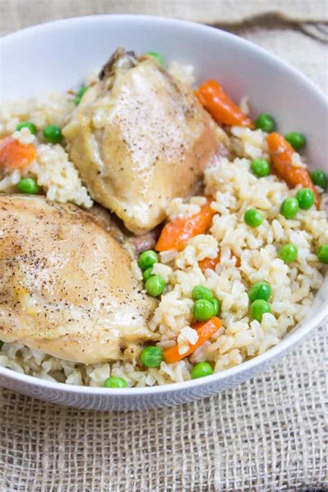baked-chicken-brown-rice-vegetable-casserole-dinner image