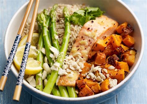 asparagus-salmon-and-squash-rice-bowl image