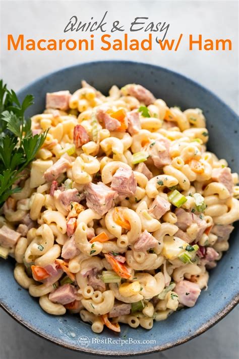 easy-macaroni-salad-recipe-w-ham-classic-easy-best image