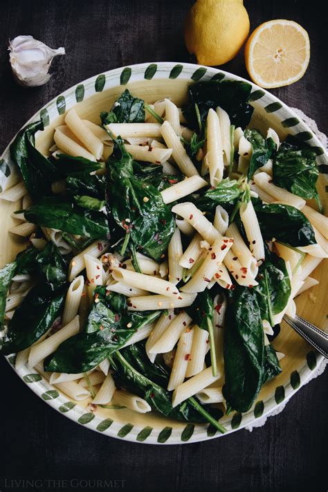 spinach-and-pasta-toss-living-the-gourmet image