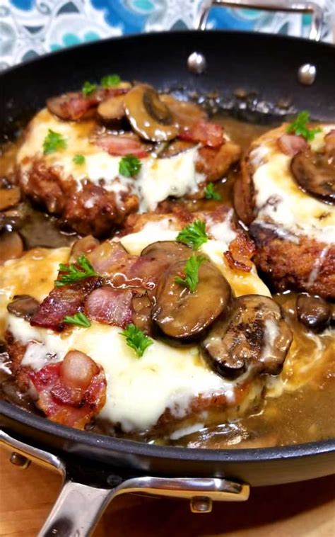 fontina-pork-chops-with-marsala-mushroom-gravy image