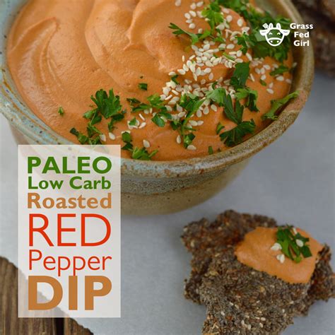 keto-roasted-red-pepper-dip-with-chia-seed-cracker image