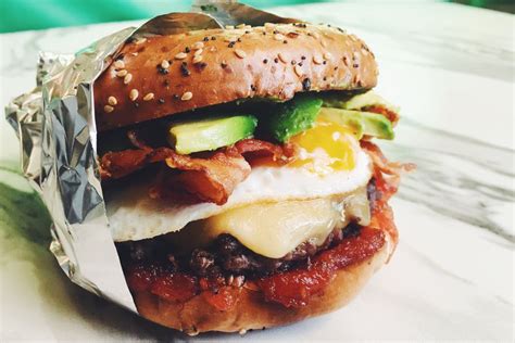 avocado-bacon-breakfast-burger-the-spruce-eats image