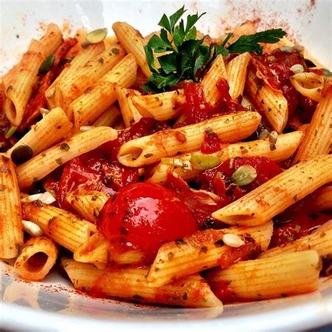 penne-pasta-with-calabrese-sauce-authentic-italian image