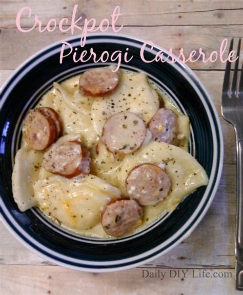 crockpot-pierogi-casserole-with-kielbasa-an-easy-meals image