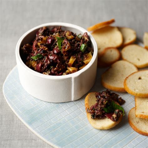 black-olive-tapenade-with-figs-and-mint-food-wine image