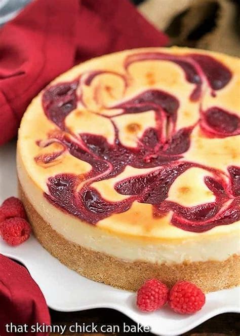 white-chocolate-raspberry-swirl-cheesecake-elegant image
