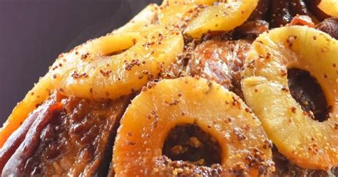 slow-cooker-pineapple-honey-mustard-baked-ham image