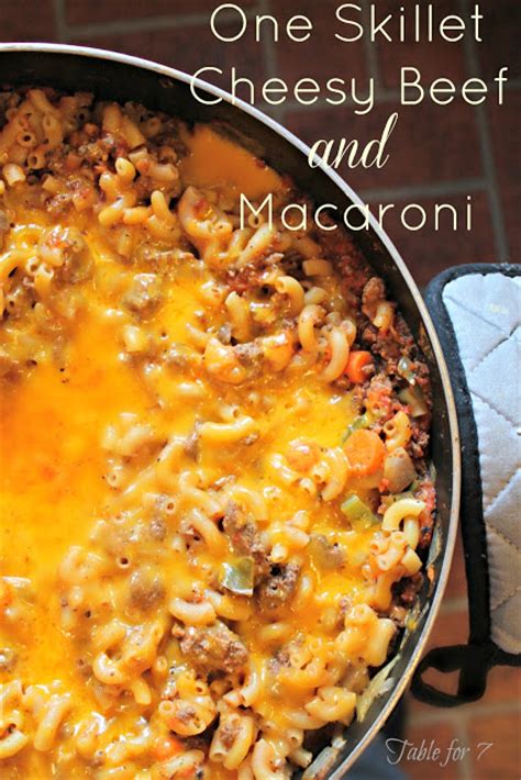 one-skillet-cheesy-beef-and-macaroni-table-for image