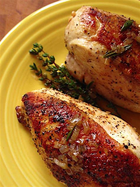 sear-roasted-chicken-breasts-with-shallot-herb-pan-sauce image