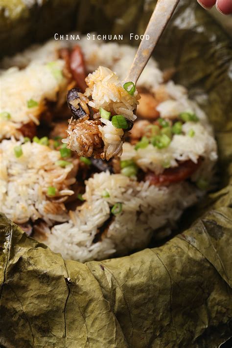 lo-mai-gai-steamed-sticky-rice-in-lotus-leaf image
