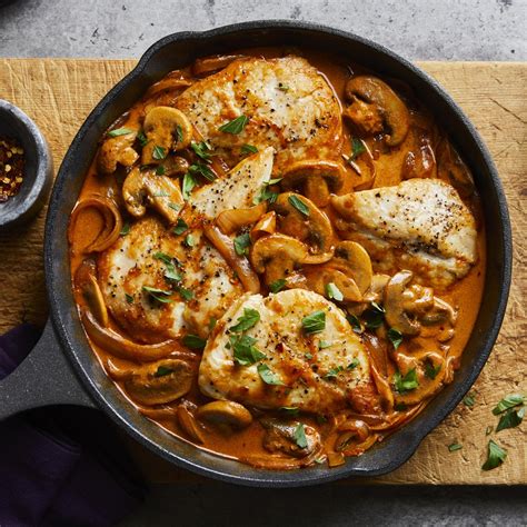 one-skillet-chicken-paprikash-with-mushrooms-onions image