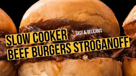 slow-cooker-beef-burger-stroganoff image