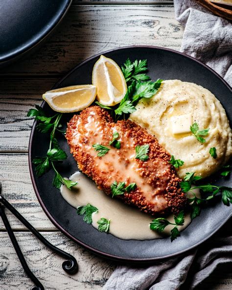 crunchy-chicken-with-white-wine-lemon-butter-sauce image
