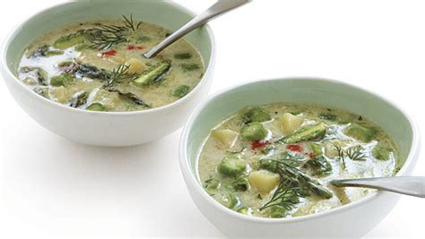 asparagus-potato-chowder-recipe-finecooking image