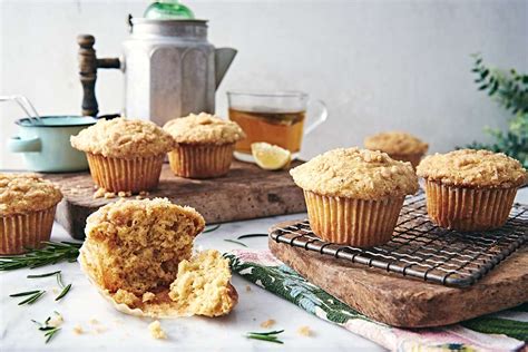 rosemary-lemon-brown-butter-muffins-king-arthur-baking image