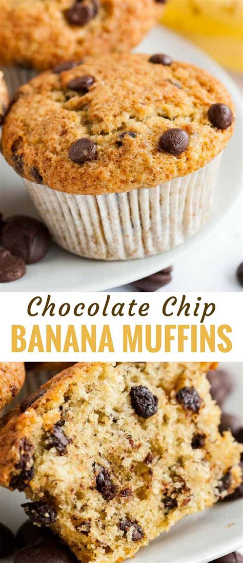 banana-chocolate-chip-muffins-plated-cravings image