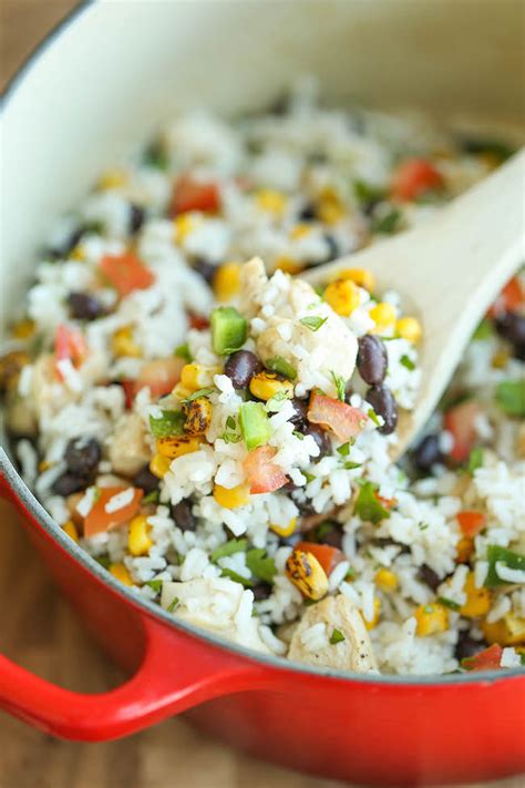 one-pot-beans-chicken-and-rice-damn-delicious image