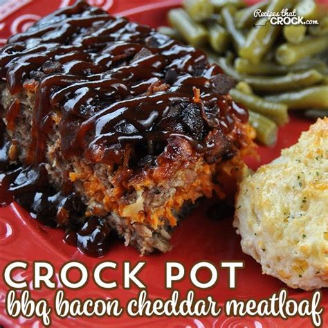 crock-pot-bbq-bacon-cheddar-meatloaf-recipes-that image