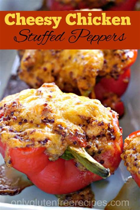 cheesy-chicken-stuffed-peppers-gluten-free image