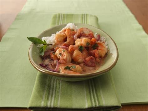thai-seared-shrimp-with-tomato-basil-and-coconut image
