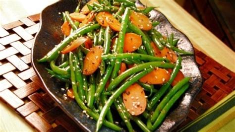 ginger-carrot-and-sesame-green-beans-recipe-food image