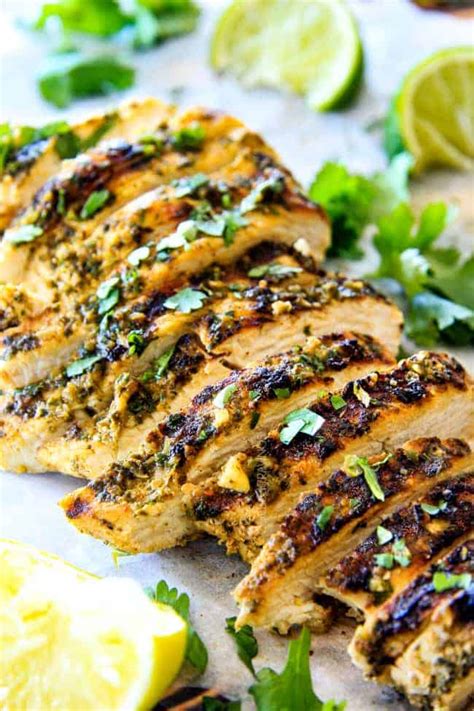 skillet-or-grilled-juicy-cilantro-lime-chicken image