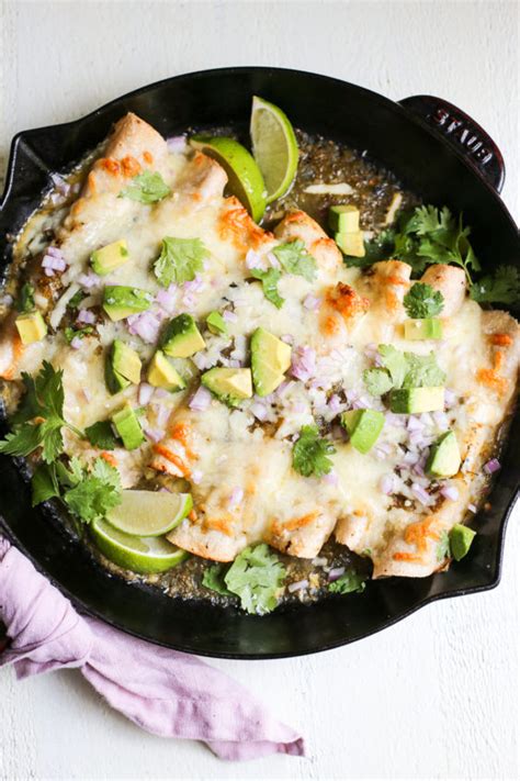 sour-cream-and-green-chile-chicken-enchiladas-the image