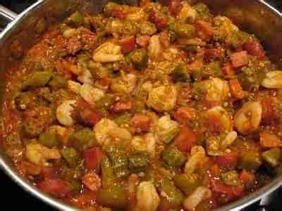 smothered-okra-tomatoes-with-shrimp-recipe-cajun-cooking image