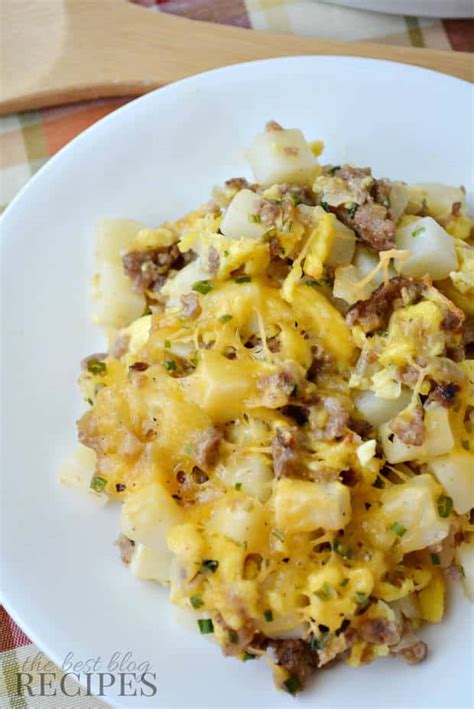 easy-cheesy-sausage-potato-breakfast-casserole image