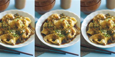 prawn-wontons-with-spring-onion-ginger-and-vinegar image