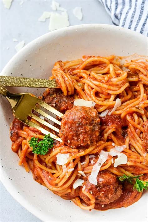 easy-no-burn-instant-pot-spaghetti-and-meatballs image