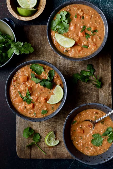 thai-red-curry-lentil-soup-recipe-with-sweet-potatoes image