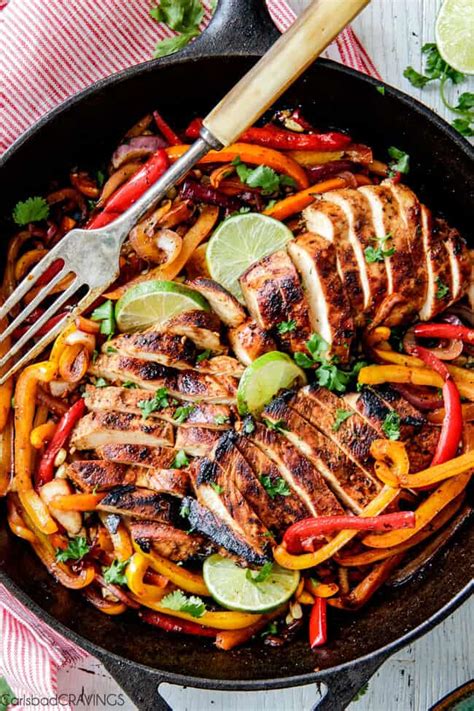 the-best-chicken-fajitas-with-chipotle-lime-crema image