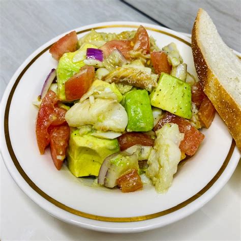 healthy-puerto-rican-gazpacho-salted-cod-fish-salad image