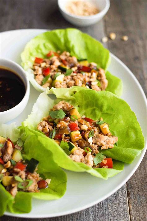 teriyaki-chicken-lettuce-wraps-recipe-simply image