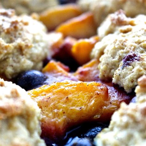 easy-skillet-blueberry-peach-cobbler-the-foodie-physician image