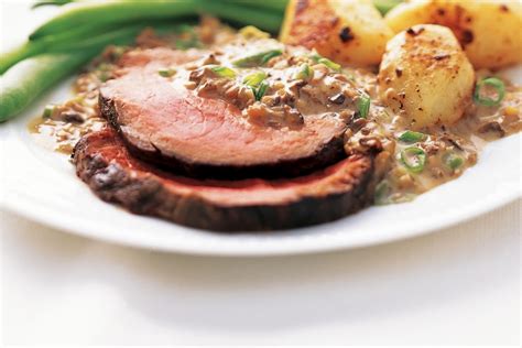 beef-tenderloin-with-tarragon-mushroom-sauce image