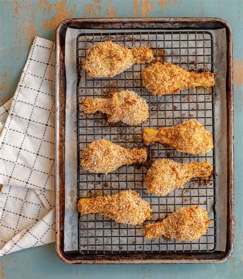 crispy-panko-crusted-baked-chicken-legs-bless-this image