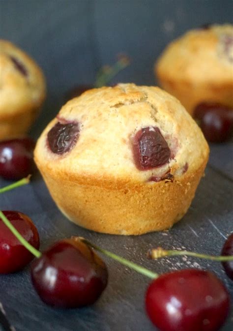 fluffy-almond-cherry-muffins-my-gorgeous image