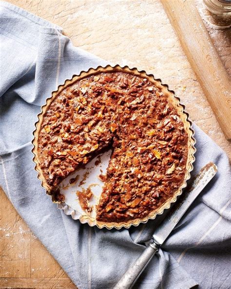 honey-and-walnut-tart-recipe-delicious-magazine image