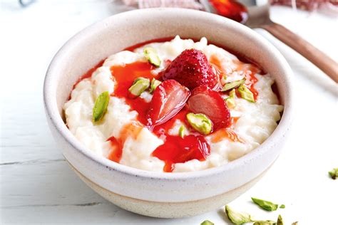 rice-pudding-with-roasted-strawberries image