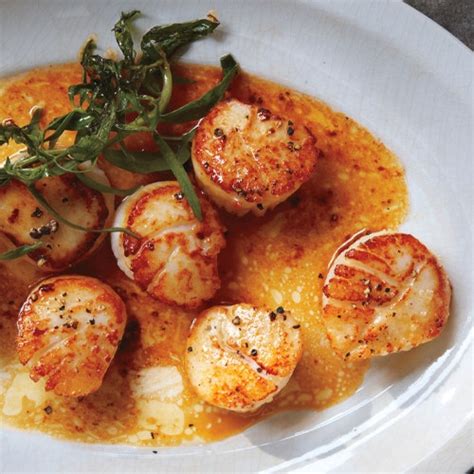 scallops-with-herbed-brown-butter-recipe-bon-apptit image