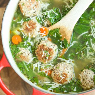 turkey-meatball-and-spinach-soup-damn-delicious image