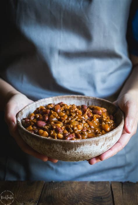 bbq-baked-beans-with-beef-cowboy-beans-noshtastic image