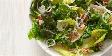 spring-salad-with-mint-walnuts-and-parmesan image