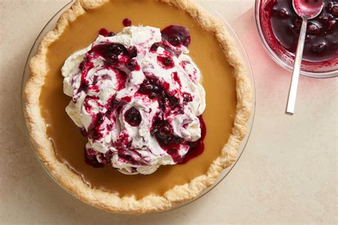 maple-cream-pie-with-blueberries image